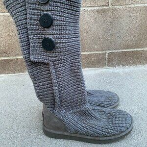 UGG Australia Classic Cardy Knit Knee Button Boots​​​​​​​